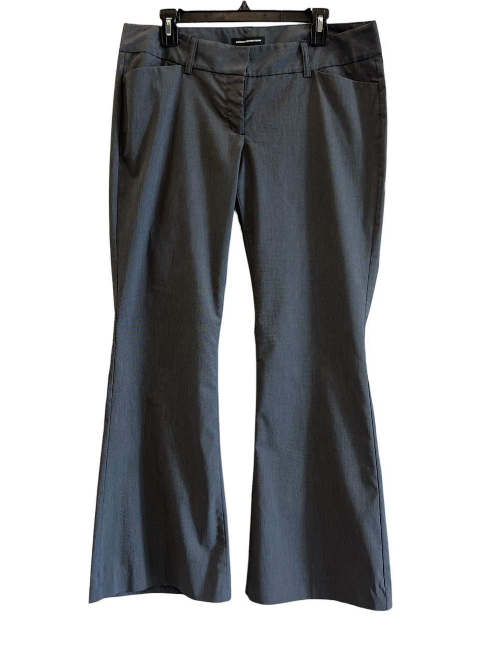 Express Women's Charcoal Gray Flare Dress Pants